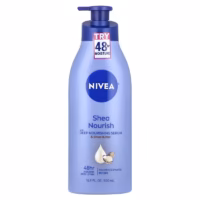 NIVEA Loción Corporal Nutritiva de Karité para Piel Seca con Ácido Hialurónico y Manteca de Karité, 16.9 fl oz