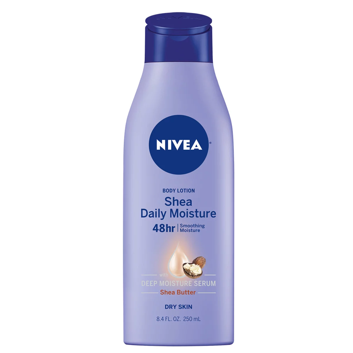 NIVEA Loción Corporal Nutritiva de Karité para Piel Seca con Ácido Hialurónico y Manteca de Karité, 8.4 fl oz