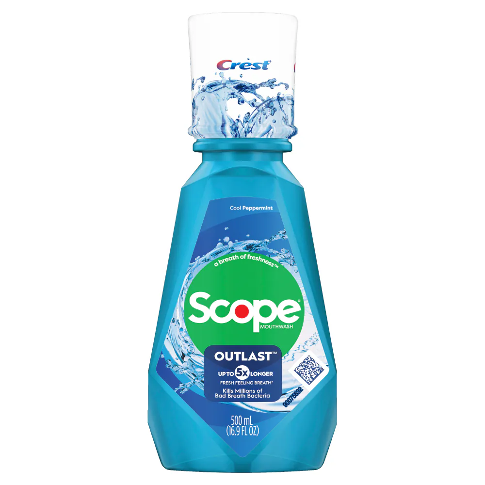 Crest Scope Cool Peppermint Outlast Mouthwash Enjuage Bucal 16.9 fl oz