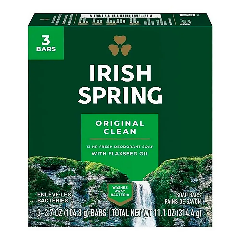 Jabón Irish Spring Original 3 Barras 11.1 Oz