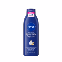 NIVEA Loción Corporal Esencialmente Enriquecida para Piel Seca con Ácido Hialurónico y Aceite de Almendra, 8.4 fl oz