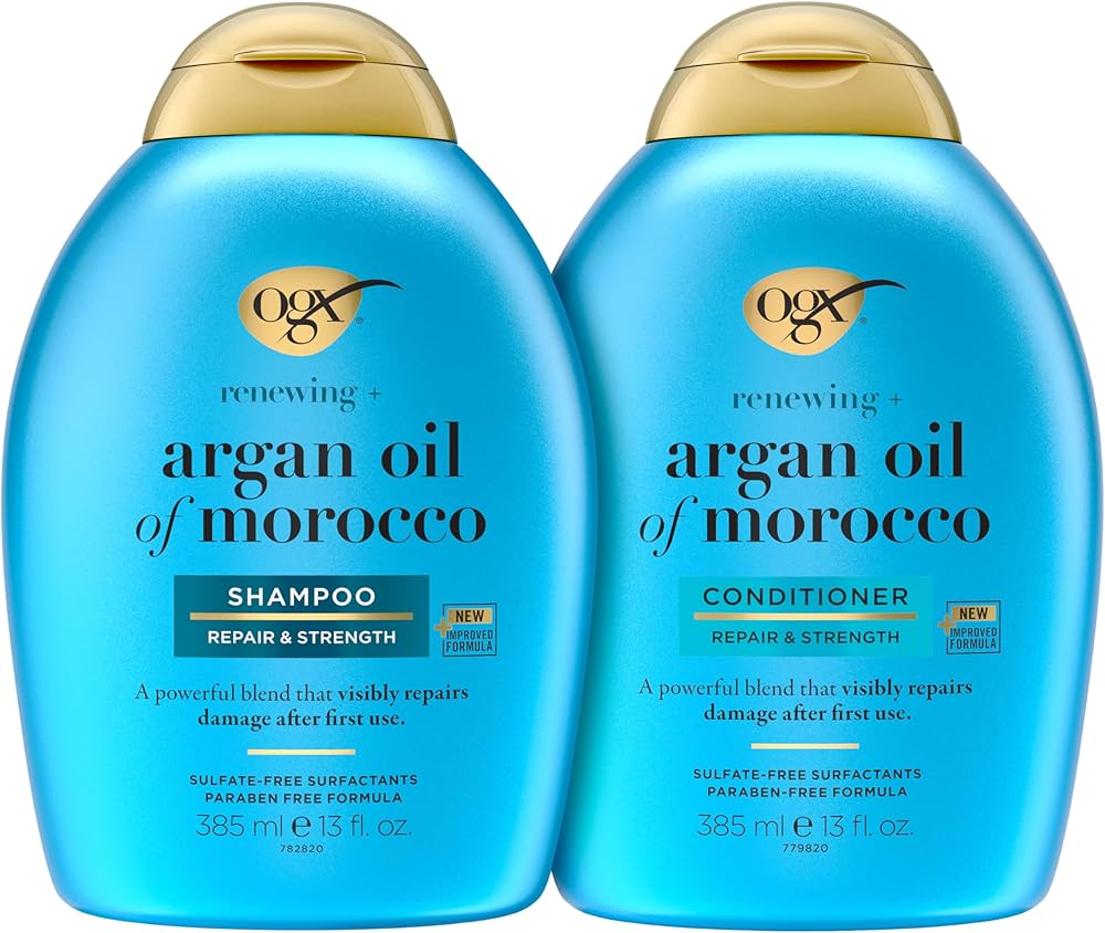 OGX Extra Strength Argan Oil of Morocco Set, Shampoo & Conditioner, 13 fl oz