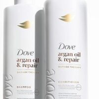 Dove Champú Aceite de argán y reparación para cabello fino con tecnología de cuidado de bio-proteínas y mezcla de aceite de argán, 12 fl oz