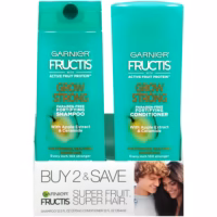 Garnier Fructis Grow Strong Shampoo y Acondicionador Paquete de 2, 2 Unidades 12oz