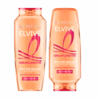 L'Oreal Paris Elvive Dream Lengths Set de Champú Restaurador y Acondicionador Desenredante con Aceite de Ricino, 12.6oz