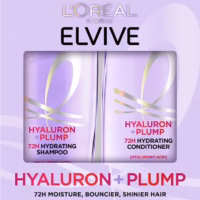 L'Oreal Paris Elvive Hyaluron Plump Set de Champú y Acondicionador Hidratantes, Fresco, 12.6 fl oz