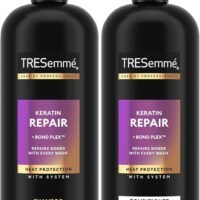 TRESemmé Champú y acondicionador, Reparación de queratina - Tratamiento capilar reparador de enlaces, control del encrespamiento, 28 oz